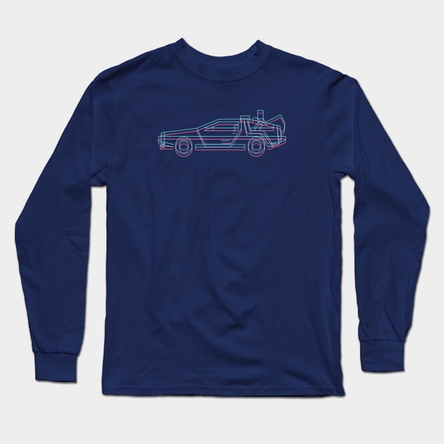 Delorean Long Sleeve T-Shirt by BadBox